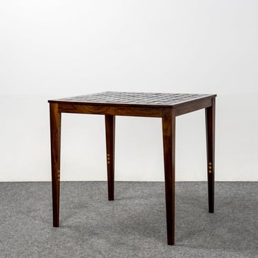 Danish Mid Century Tiled Rosewood Side Table - (322-077.2) 