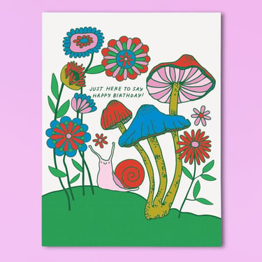 Snail Happy Birthday Greeting Card