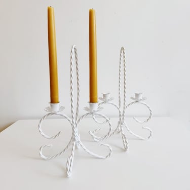 White Metal Candelabras