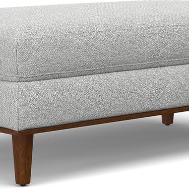 Morrison Large Rectangular Ottoman in Mist Grey Woven-Blend Fabric  FFW258-640