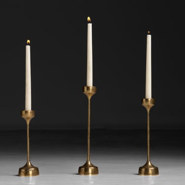 Brass Tulip Candle Holders