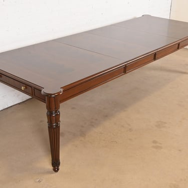 Ralph Lauren British Colonial Flame Mahogany Extension Dining Table, Newly Refinished