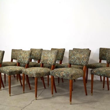 1950’s Set of 10 Mid-Century Danish Modern Teak Dining Chairs 