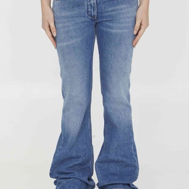 Off White Women Slim Flared Jeans