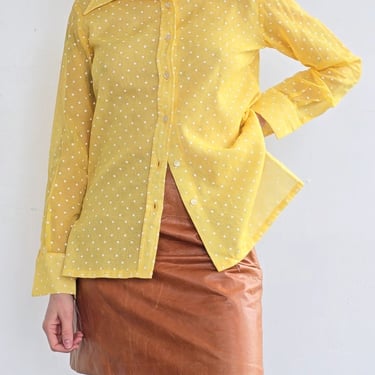 Daffodil Polka Dot Buttonup