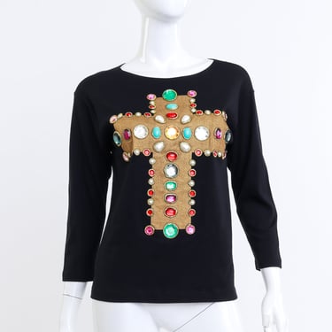 1988 F/W Byzantine Cross Bejeweled Top