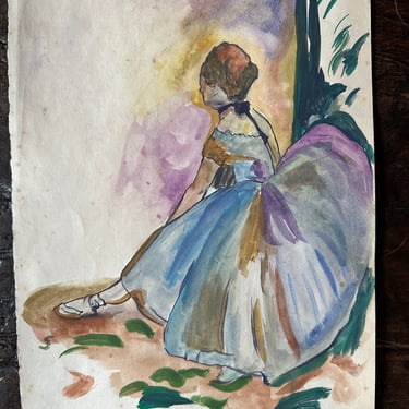 Antique Degas Watercolor (reproduction) 