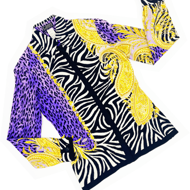 Gianni Versace 1996 zebra print silk shirt