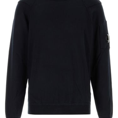 C.P. Company Men Midnight Blue Cotton Sweater