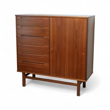 Vintage Walnut HJN Møbler Gentlemans Chest Nils Jonsson or Kai Kristiansen