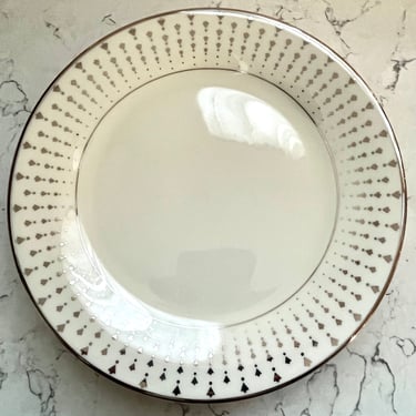 Set of 5 Pickard China Constellation Silver Ivory Accent Plate 8″ by LeChalet