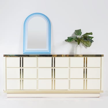 Gold Striped Dresser 