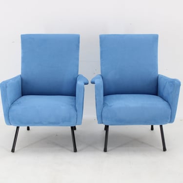 1960s Pair of Restored Italian Armchairs 