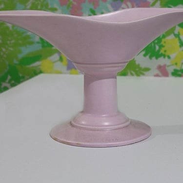 Vintage 1960 Pink Retro Mod Ceramic Vase Compote RG-61 By Royal Haeger 