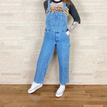 90's Petite Old Navy Denim Dungarees Overalls / Size XS 