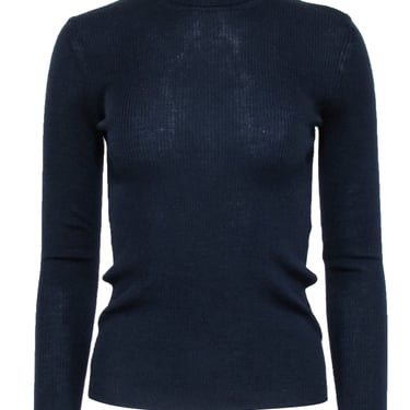 Norse Projects - Navy Merino Wool Ribbed Knit Turtleneck Sweater Sz XS