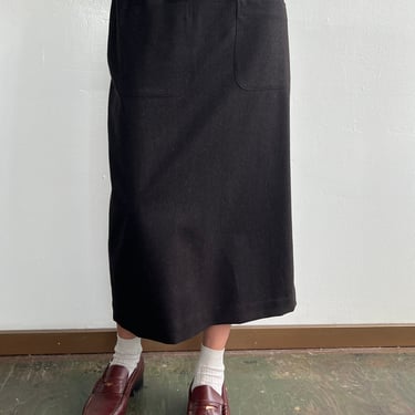 Coffee Bean Wool Pocket Skirt (S)