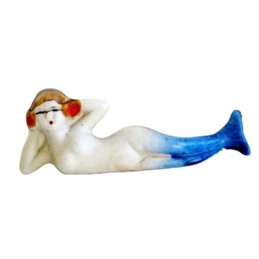Vintage Mermaid Figurine made in Japan, Bathing Beauty Figure 