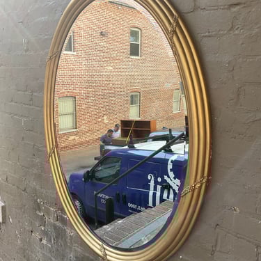 Antique Gilt Oval Mirror