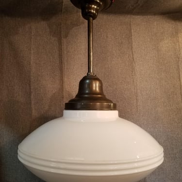 Vintage Leviton Schoolhouse Pendant Light 16 x 22.5