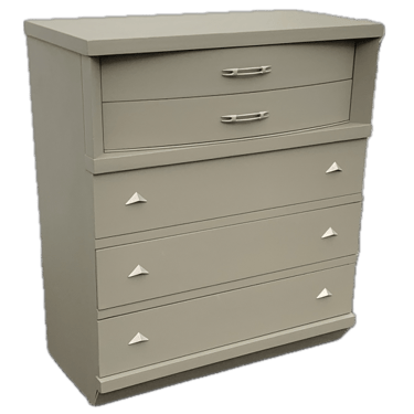 Mid Century Highboy Dresser in Olive