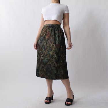 Vintage Shimmery Pleated Skirt - W25