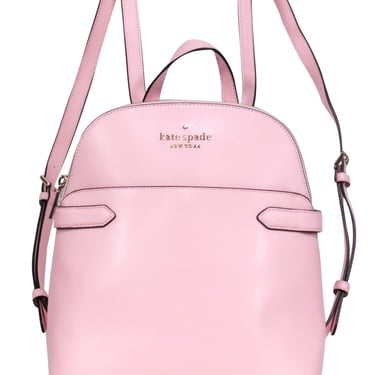 Kate Spade - Baby Pink Textured Backpack w/ Outside Pocket & Top Handle