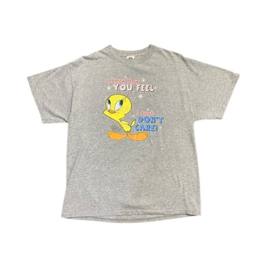 (M) Grey Looney Tunes Tweety Bird T-Shirt 062122 JF