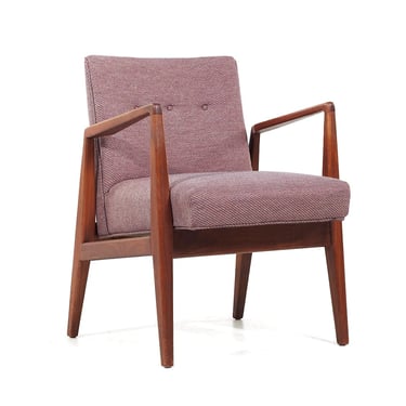 Jens Risom Mid Century Walnut Lounge Chair - mcm 