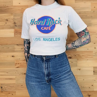 90's Hard Rock Cafe Los Angeles Faded Worn Vintage Tee Shirt T-Shirt 