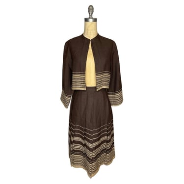 1940s brown wool suit 