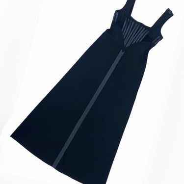 Jean Paul Gaultier black inside out seam gown