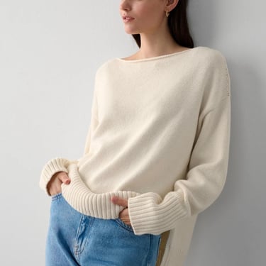 White + Warren | Organic Cotton Boatneck Sweater