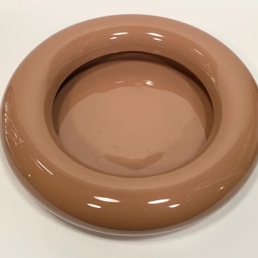 Brown Ceramic Bulb Bowl Vase by Pino Spagnolo for Bonwitt Teller - Saturno, Italy. 