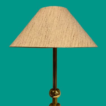 Vintage Frederick Copper Lamp Shade Retro 1980s Contemporary + Empire + Brown + Fabric + Large Cone Shape + Lighting + Modern Home Decor 
