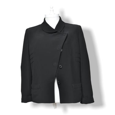 Vintage Sonia Rykiel Black Cross Front Jacket Blazer Womens Size S/M 