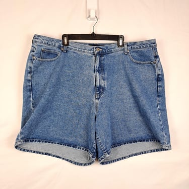 Vintage 90s High Rise Denim Shorts, Size 45 Waist 