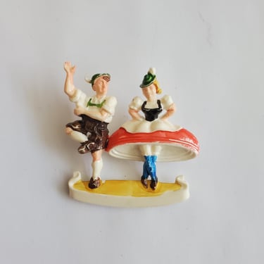 1950s Celluloid Oktoberfest Pin - 50s Brooch Pin - Vintage Jewelry - 50s Accessories - Mid-century Fashion 