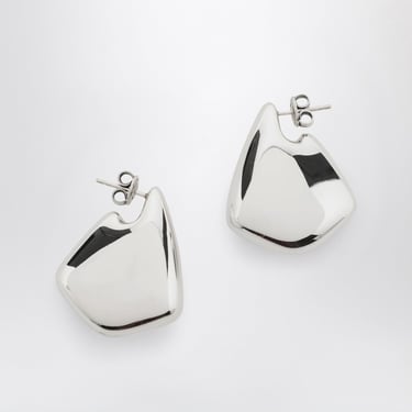 Bottega Veneta Women Small Silver Fin Earrings
