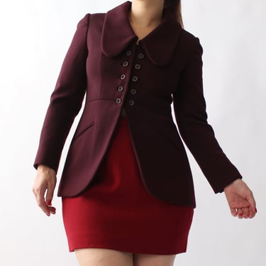 Vintage Aubergine Wool Jacket