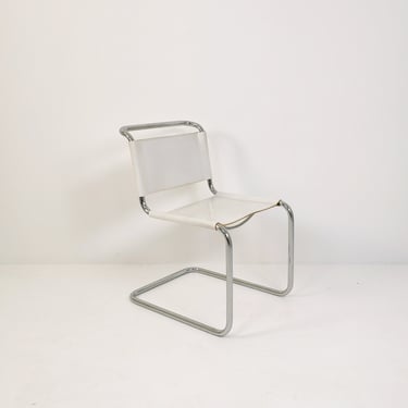 1 of 4 Mid-Century Vintage S33 white  chair from Mart Stam by Fasem Italy 1980er 