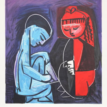 Pablo Picasso, Deux Enfants Claude et Paloma, Lithograph 