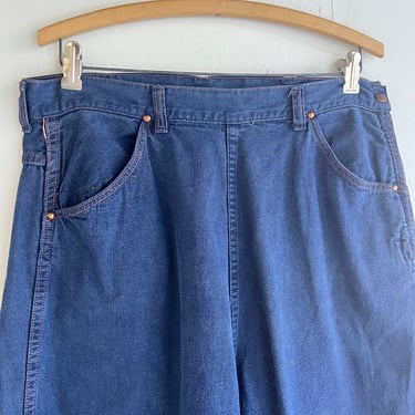 1950s Ladies Denim Side Zip and Snap Ranch Craft Jeans Vintage 34 Waist Vintage 