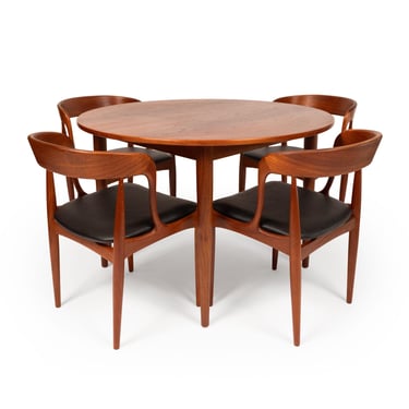 Johannes Andersen Teak Dining Table &  Model #16 Dining Chairs, 1960s 