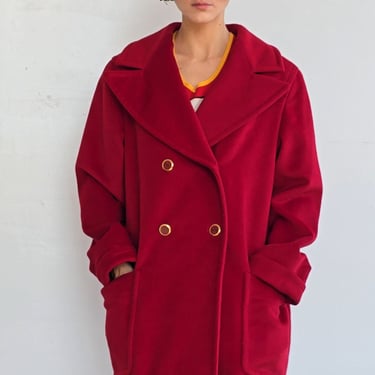 Escada Cherry Angora Blend Coat (L)