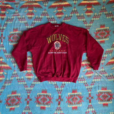 Vintage 1990s Chicago Wolves Logo Sweatshirt 