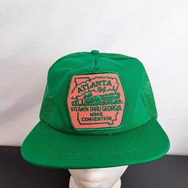 Vintage 90s Train Enthusiast NRHS Convention Trucker Hat 