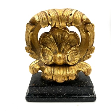 Italian Hollywood Regency Gold Guild Single bookend by Borghese