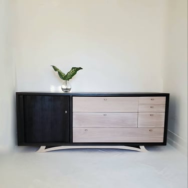 Mid century dresser  credenza,  #sold Scandinavian,  buffet,  sideboard,  media console, black painted dresser NJ  NYC 