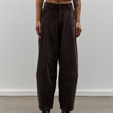 Cordera Corduroy Baggy Pants, Brown